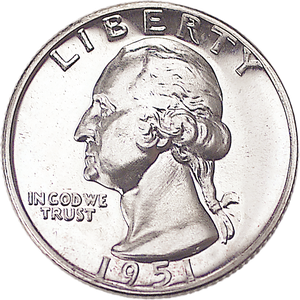 1951 Washington Silver Quarter Main Image