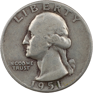 1951-D Washington Silver Quarter G Main Image