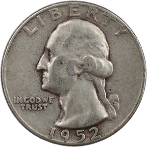 1952 Washington Silver Quarter VF Main Image