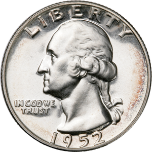 1952 Washington Silver Quarter Main Image