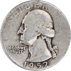 1952 Washington Silver Quarter CIRC Main Image
