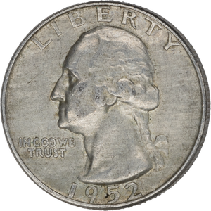 1952-D Washington Silver Quarter XF Main Image
