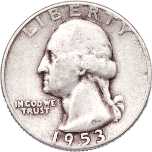 1953 Washington Silver Quarter F Main Image