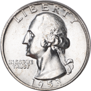 1953 Washington Silver Quarter MS60 Main Image