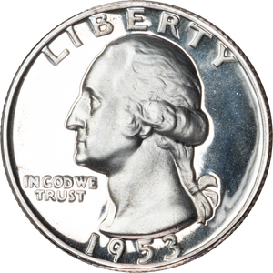 1953 Washington Silver Quarter PR63 Main Image