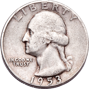 1953 Washington Silver Quarter CIRC Main Image
