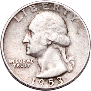 1953-D Washington Silver Quarter CIRC Main Image