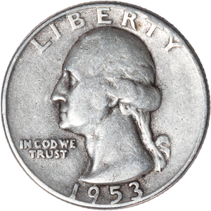 1953-S Washington Silver Quarter VG Main Image