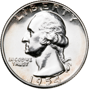 1954 Washington Silver Quarter Main Image