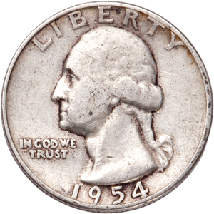 1954 Washington Silver Quarter CIRC Main Image