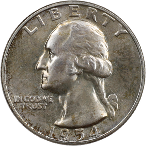 1954-D Washington Silver Quarter AU50 Main Image