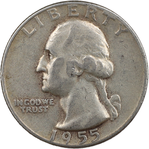 1955 Washington Silver Quarter F Main Image