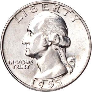 1955-D Washington Silver Quarter MS60 Main Image