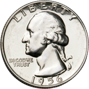 1956 Washington Silver Quarter PR63 Main Image