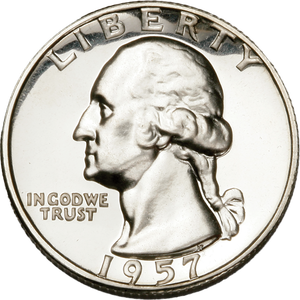 1957 Washington Silver Quarter PR63 Main Image