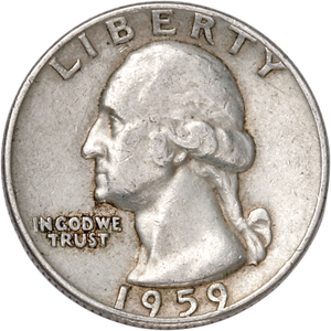 1959 Washington Silver Quarter CIRC Main Image