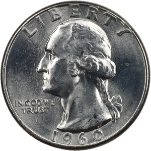 1960 Washington Silver Quarter MS60 Main Image