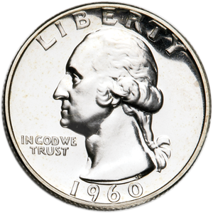1960 Washington Silver Quarter PR63 Main Image