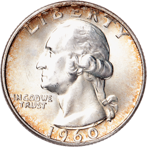 1960-D Washington Silver Quarter MS60 Main Image