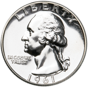1961 Washington Silver Quarter Main Image