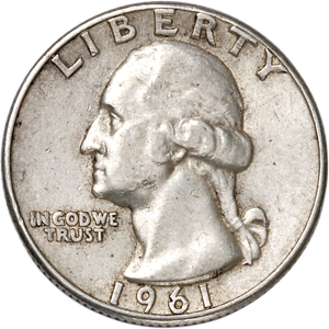 1961 Washington Silver Quarter CIRC Main Image