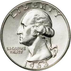 1963-D Washington Silver Quarter MS60 Main Image