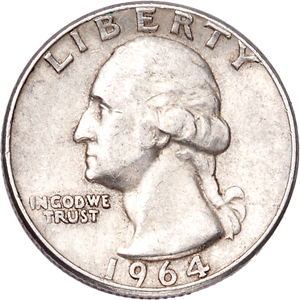 1964 Washington Silver Quarter Main Image