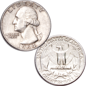 1964 Washington Silver Quarter Main Image