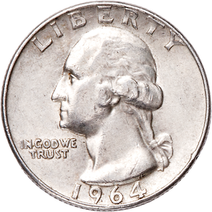 1964-D Washington Silver Quarter MS60 Main Image