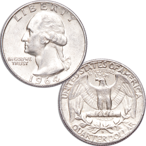1964-D Washington Silver Quarter Main Image