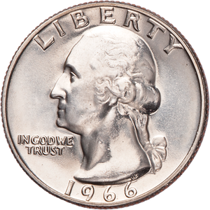 1966 Washington Quarter MS60 Main Image