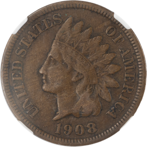 1908-S Indian Head Cent, Variety 3, Bronze Main Image