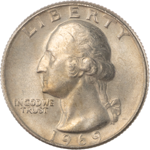 1969 Washington Quarter MS60 Main Image
