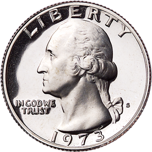 1973-S Washington Quarter PR63 Main Image