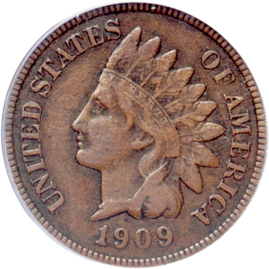 1909-S Indian Head Cent, Variety 3, Bronze VF20 Main Image