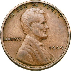 1909 V.D.B. Lincoln Head Cent VF Main Image