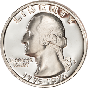 1976-S Washington Quarter Bicentennial Reverse Copper-Nickel Clad PR63 Main Image
