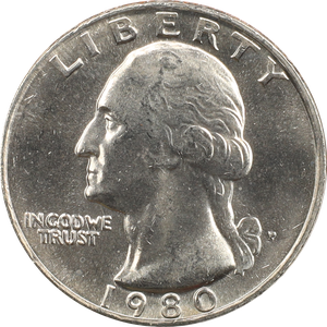 1980 Washington Quarter MS60 Main Image