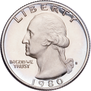 1980-S Washington Quarter PR63 Main Image