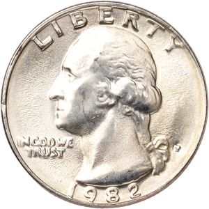 1982 Washington Quarter MS60 Main Image