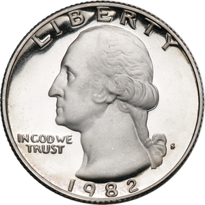 1982-S Washington Quarter PR63 Main Image