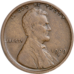 1909-S Lincoln Head Cent VF#2 Main Image