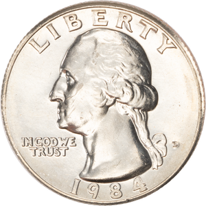 1984-D Washington Quarter MS60 Main Image