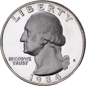 1984-S Washington Quarter PR63 Main Image