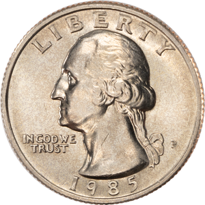 1985 Washington Quarter MS60 Main Image