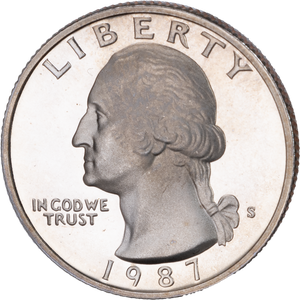 1987-S Washington Quarter PR63 Main Image