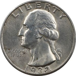 1932 Washington Silver Quarter AU50 Main Image