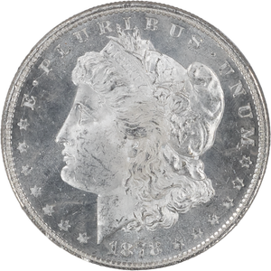 1878 Morgan Silver Dollar, 8 Tail Feathers NGC MS64 Main Image