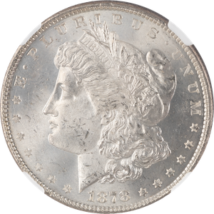 1878 Morgan Silver Dollar, 8 Tail Feathers Main Image