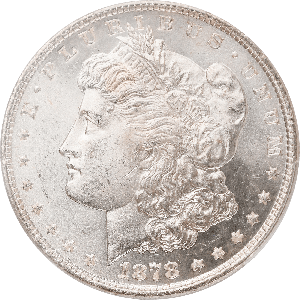 1878 Morgan Silver Dollar, 8 Tail Feathers PCGS MS65 | Littleton